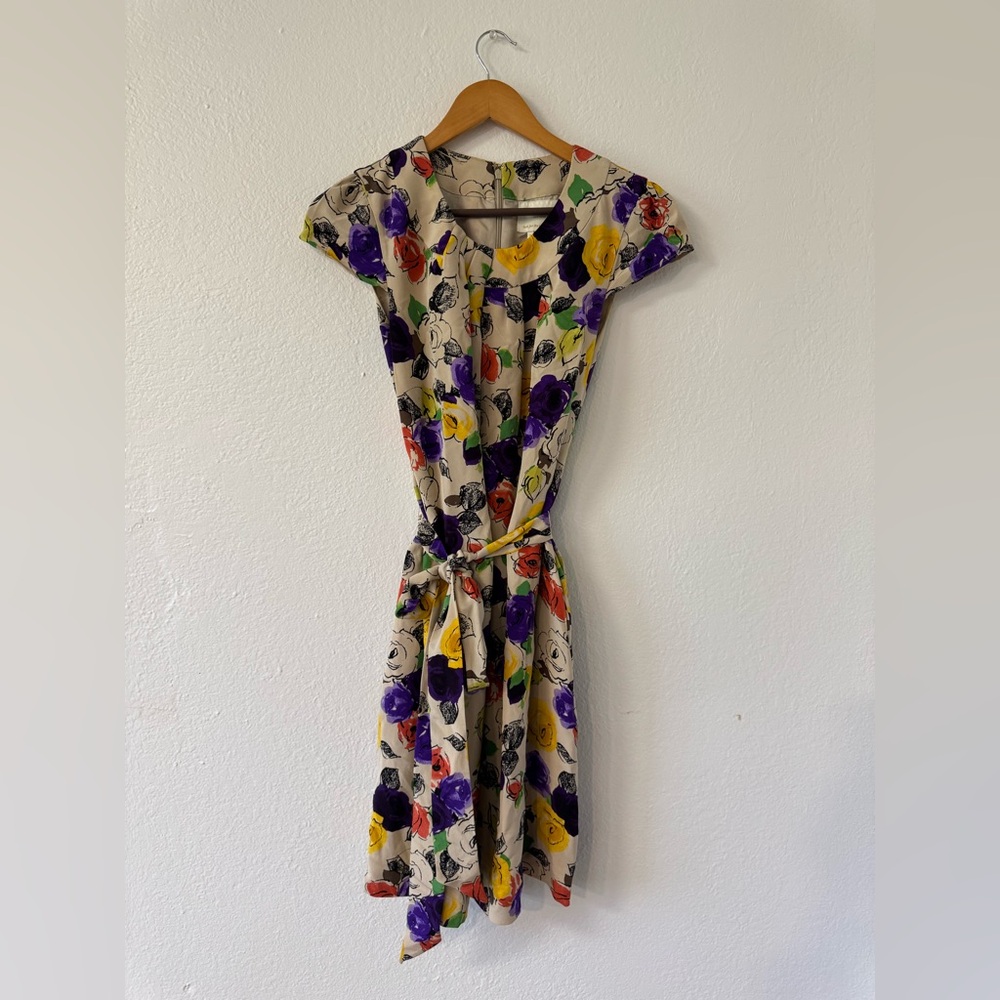 Kate Spade Floral Silk Dress, Size Small